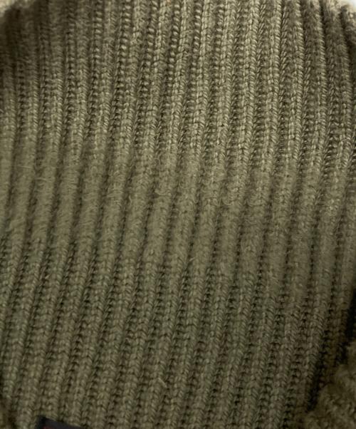 RRL（ダブルアールエル）RRL (ダブルアールエル) TWO TONE SWEAT×KNIT SHAWL COLLAR ブラウン×カーキ サイズ:SIZE Lの古着・服飾アイテム
