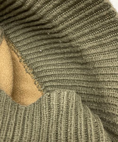 RRL（ダブルアールエル）RRL (ダブルアールエル) TWO TONE SWEAT×KNIT SHAWL COLLAR ブラウン×カーキ サイズ:SIZE Lの古着・服飾アイテム