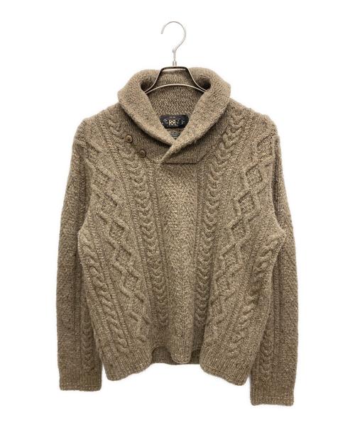 RRL（ダブルアールエル）RRL (ダブルアールエル) カシミヤブレンドショールカラーネップニット ブラウン サイズ:Lの古着・服飾アイテム