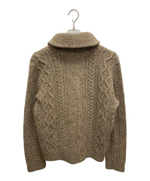 RRL（ダブルアールエル）RRL (ダブルアールエル) カシミヤブレンドショールカラーネップニット ブラウン サイズ:Lの古着・服飾アイテム