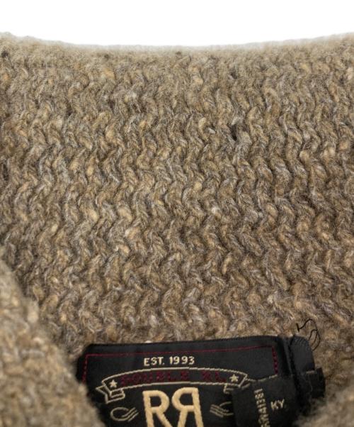 RRL（ダブルアールエル）RRL (ダブルアールエル) カシミヤブレンドショールカラーネップニット ブラウン サイズ:Lの古着・服飾アイテム
