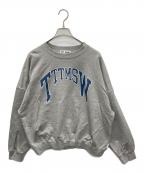 TTT MSWティー）の古着「College logo crew neck sweat」｜グレー