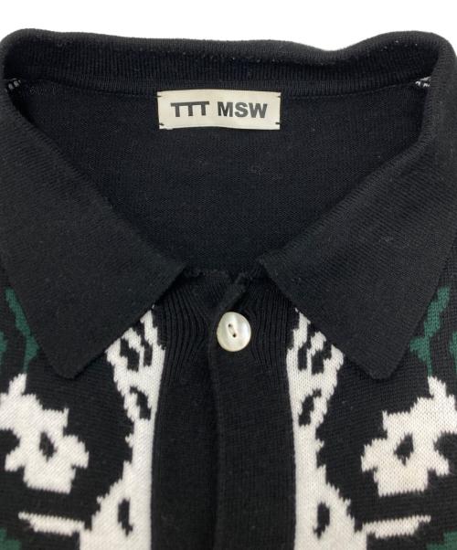 TTT MSW（ティー）TTT MSW (ティー) PERSIA KNIT POLO ブラック サイズ:SIZE Lの古着・服飾アイテム