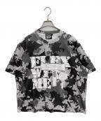 FLEX WIT MEフレックスウィットミー）の古着「カモ柄ロゴTシャツ」｜グレー