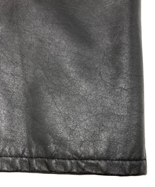 LA ROCKA（ラ ロッカ）LA ROCKA (ラ ロッカ) VINTAGE LEATHER JEAN SKIRT ブラック サイズ:SIZE Lの古着・服飾アイテム