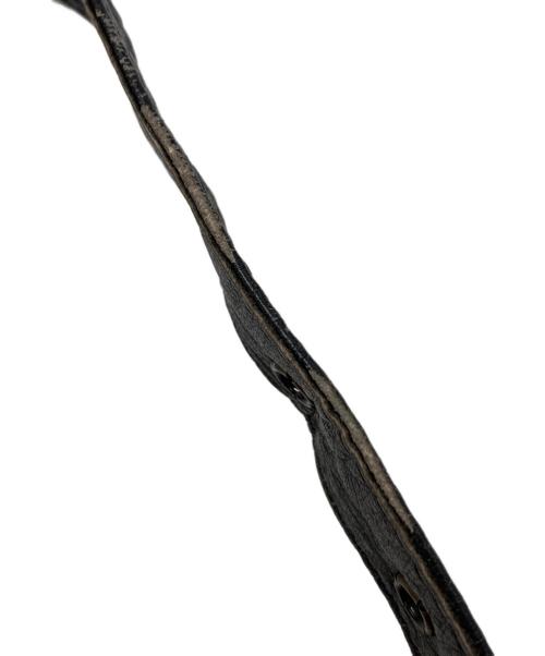 LA ROCKA（ラ ロッカ）LA ROCKA (ラ ロッカ) VINTAGE LEATHER JEAN SKIRT ブラック サイズ:SIZE Lの古着・服飾アイテム