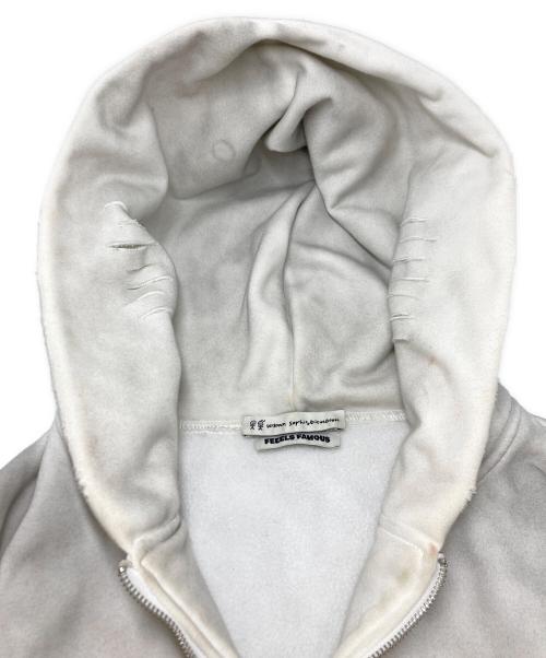 urban Sophistication（アーバンソフィスティケーション）urban Sophistication (アーバンソフィスティケーション) ダメージ加工ジップパーカー ホワイト サイズ:SIZE Sの古着・服飾アイテム