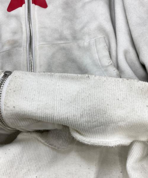 urban Sophistication（アーバンソフィスティケーション）urban Sophistication (アーバンソフィスティケーション) ダメージ加工ジップパーカー ホワイト サイズ:SIZE Sの古着・服飾アイテム