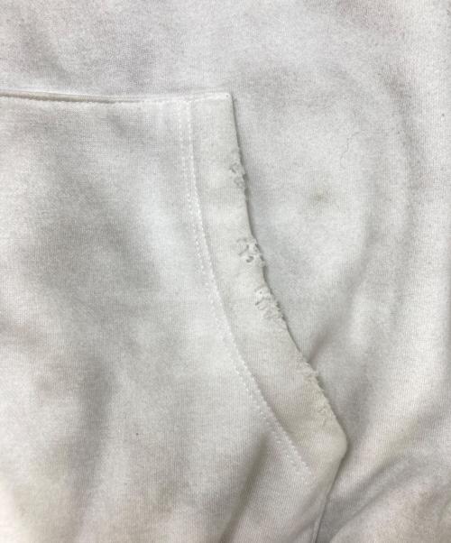 urban Sophistication（アーバンソフィスティケーション）urban Sophistication (アーバンソフィスティケーション) ダメージ加工ジップパーカー ホワイト サイズ:SIZE Sの古着・服飾アイテム