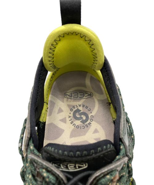 KEEN（キーン）KEEN (キーン) FAF(Fake as flowers) (フェイクアスフラワーズ) UNEEK WK -WIK CAMO ブラック×グリーン サイズ:SIZE US8の古着・服飾アイテム