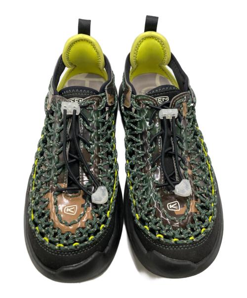 KEEN（キーン）KEEN (キーン) FAF(Fake as flowers) (フェイクアスフラワーズ) UNEEK WK -WIK CAMO ブラック×グリーン サイズ:SIZE US8の古着・服飾アイテム