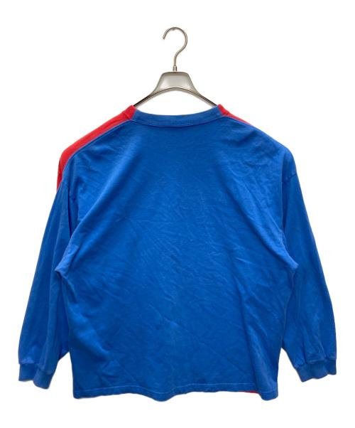 BALENCIAGA（バレンシアガ）BALENCIAGA (バレンシアガ) ドッキングカットソー ブルー×レッド サイズ:SIZE XSの古着・服飾アイテム