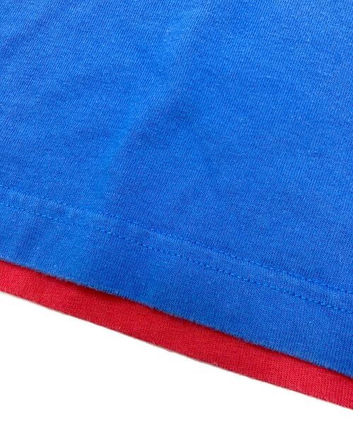 BALENCIAGA（バレンシアガ）BALENCIAGA (バレンシアガ) ドッキングカットソー ブルー×レッド サイズ:SIZE XSの古着・服飾アイテム