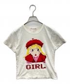 COMME des GARCONS GIRLコムデギャルソンガール）の古着「半袖カットソー」｜ホワイト