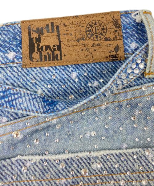 BIRTH OF ROYAL CHILD（バース オブ ロイヤル チャイルド）BIRTH OF ROYAL CHILD (バース オブ ロイヤル チャイルド) ビジューデニムパンツ インディゴ サイズ:SIZE 5の古着・服飾アイテム