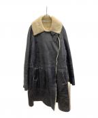 Yves Saint Laurent Rive Gaucheイヴ・サンローラン リヴ・ゴーシュ）の古着「ダブルムートンコート」｜ブラック