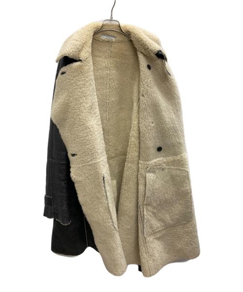 Yves Saint Laurent Rive Gauche（イヴ・サンローラン リヴ・ゴーシュ）Yves Saint Laurent Rive Gauche (イヴ・サンローラン リヴ・ゴーシュ) ダブルムートンコート ブラック サイズ:48の古着・服飾アイテム