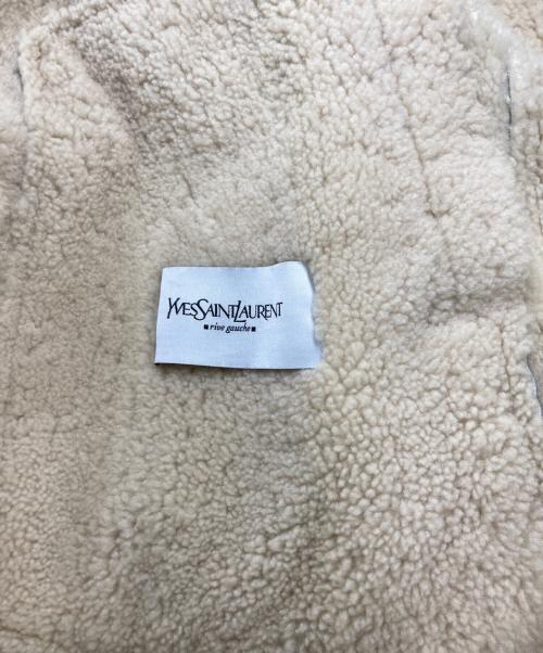Yves Saint Laurent Rive Gauche（イヴ・サンローラン リヴ・ゴーシュ）Yves Saint Laurent Rive Gauche (イヴ・サンローラン リヴ・ゴーシュ) ダブルムートンコート ブラック サイズ:48の古着・服飾アイテム