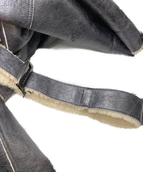 Yves Saint Laurent Rive Gauche（イヴ・サンローラン リヴ・ゴーシュ）Yves Saint Laurent Rive Gauche (イヴ・サンローラン リヴ・ゴーシュ) ダブルムートンコート ブラック サイズ:48の古着・服飾アイテム