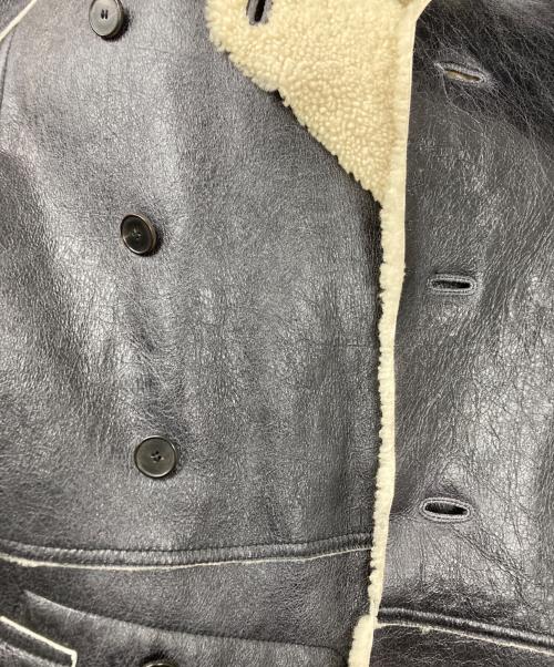 Yves Saint Laurent Rive Gauche（イヴ・サンローラン リヴ・ゴーシュ）Yves Saint Laurent Rive Gauche (イヴ・サンローラン リヴ・ゴーシュ) ダブルムートンコート ブラック サイズ:48の古着・服飾アイテム