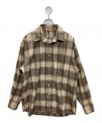 AURALEEオーラリー）の古着「Super Light Wool Check Shirt」｜ブラウン