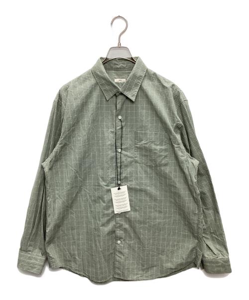 awasa（アワサ）awasa (アワサ) レギュラーカラーシャツ グリーン サイズ:SIZE 2の古着・服飾アイテム