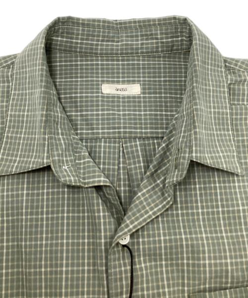 awasa（アワサ）awasa (アワサ) レギュラーカラーシャツ グリーン サイズ:SIZE 2の古着・服飾アイテム