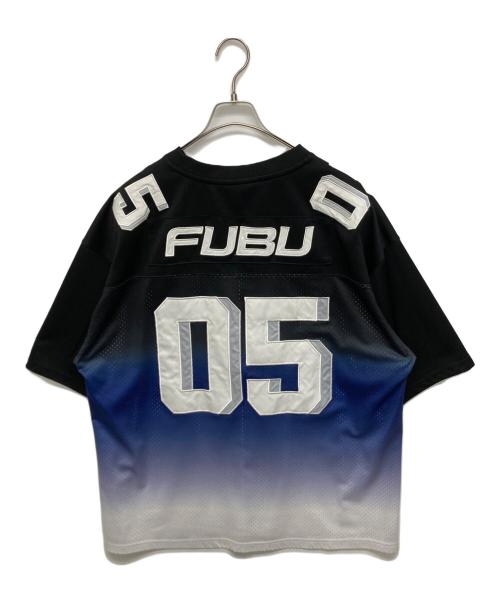 FUBU（フブ）FUBU (フブ) グラデーションゲームシャツ ブラック×ブルー サイズ:SIZE XLの古着・服飾アイテム