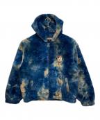 GALFYガルフィー）の古着「もこもこ ブルゾン ファー タイダイ」｜ブルー