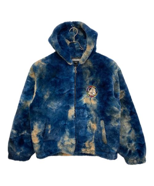 GALFY（ガルフィー）GALFY (ガルフィー) もこもこ ブルゾン ファー タイダイ ブルー サイズ:SIZE XLの古着・服飾アイテム