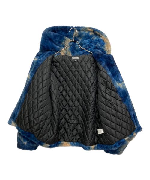 GALFY（ガルフィー）GALFY (ガルフィー) もこもこ ブルゾン ファー タイダイ ブルー サイズ:SIZE XLの古着・服飾アイテム