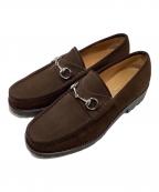 GUCCIグッチ）の古着「スエードビットローファー」｜ブラウン