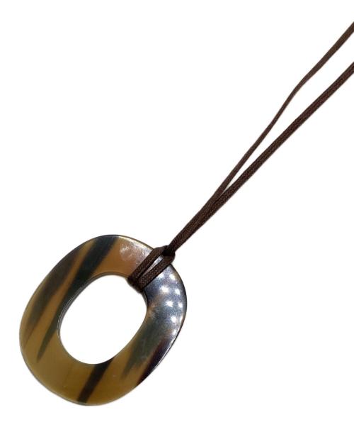 HERMES（エルメス）HERMES  (エルメス) バッファローホーンネックレス ブラウンの古着・服飾アイテム