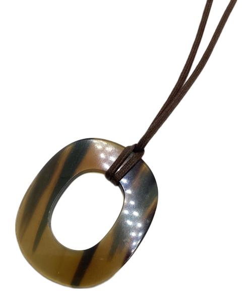 HERMES（エルメス）HERMES  (エルメス) バッファローホーンネックレス ブラウンの古着・服飾アイテム