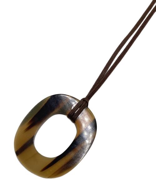 HERMES（エルメス）HERMES  (エルメス) バッファローホーンネックレス ブラウンの古着・服飾アイテム