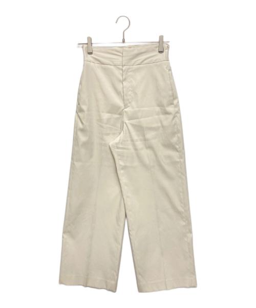 SALON adam et rope'（サロンアダムエロペ）SALON adam et rope' (サロンアダムエロペ) コットンライクスタイルアップワイドパンツ ベージュ サイズ:SIZE Mの古着・服飾アイテム