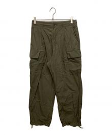 ATON（エイトン）の古着「BACK SATIN FIELD CARGO PANTS」｜カーキ