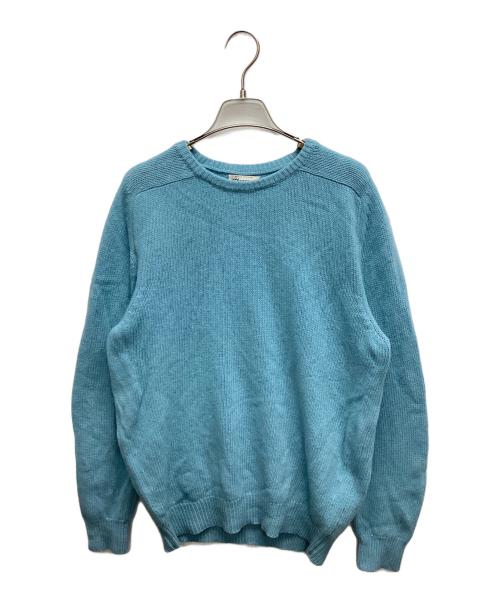 Glenmac（グレンマック）GLENMAC (グレンマック) GEELONG LAMBS WOOL クルーネック ニット ブルー サイズ:SIZE 40の古着・服飾アイテム