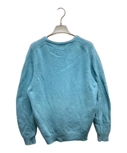 Glenmac（グレンマック）GLENMAC (グレンマック) GEELONG LAMBS WOOL クルーネック ニット ブルー サイズ:SIZE 40の古着・服飾アイテム