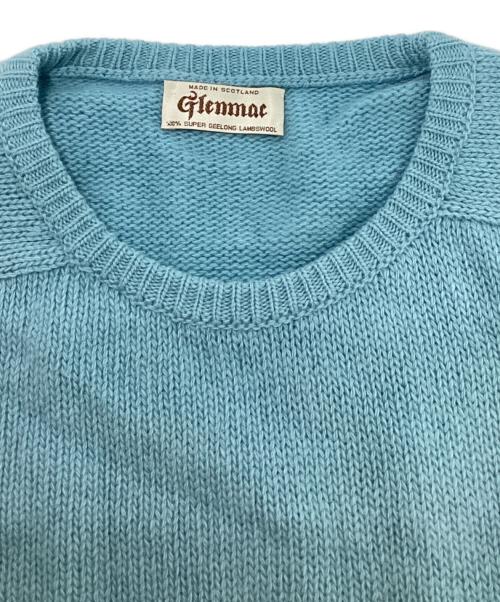 Glenmac（グレンマック）GLENMAC (グレンマック) GEELONG LAMBS WOOL クルーネック ニット ブルー サイズ:SIZE 40の古着・服飾アイテム