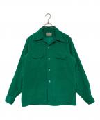 skipper by WILSON BROTHERSスキッパー バイ ウィルソン ブラザーズ）の古着「コーデュロイオープンカラーシャツ」｜グリーン