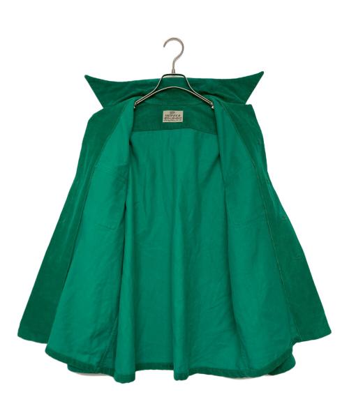 skipper by WILSON BROTHERS（スキッパー バイ ウィルソン ブラザーズ）SKIPPER BY WILSON BROTHERS (スキッパー バイ ウィルソン ブラザーズ) コーデュロイオープンカラーシャツ グリーン サイズ:SIZE 15・5の古着・服飾アイテム