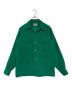 SKIPPER BY WILSON BROTHERS（スキッパー バイ ウィルソン ブラザーズ）の古着「コーデュロイオープンカラーシャツ」｜グリーン