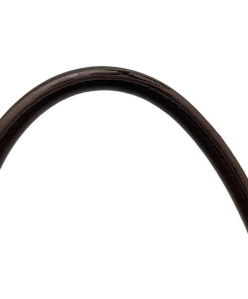 BARNEYS NEWYORK（バーニーズ・ニューヨーク）BARNEYS NEWYORK (バーニーズ・ニューヨーク) ロコ型押し レザートートバッグ ブラウンの古着・服飾アイテム