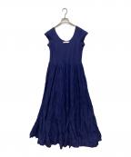 MARIHAマリハ）の古着「ノースリーブティアードワンピース」｜ネイビー