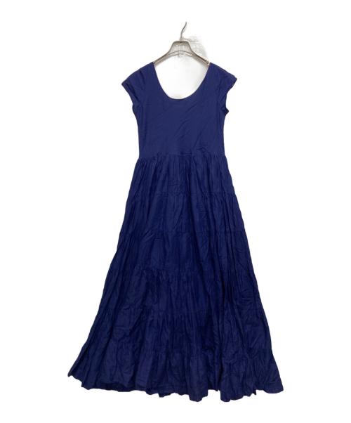 MARIHA（マリハ）MARIHA (マリハ) ノースリーブティアードワンピース ネイビー サイズ:FREEの古着・服飾アイテム