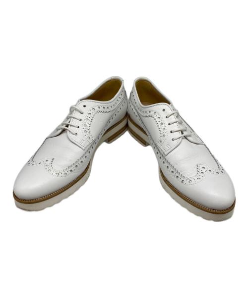 luca grossi（ルカグロッシ）luca grossi (ルカグロッシ) ウィングチップシューズ ホワイト サイズ:39の古着・服飾アイテム