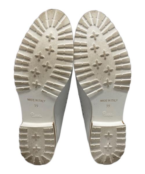 luca grossi（ルカグロッシ）luca grossi (ルカグロッシ) ウィングチップシューズ ホワイト サイズ:39の古着・服飾アイテム