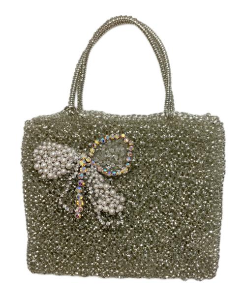 ANTEPRIMA（アンテプリマ）ANTEPRIMA (アンテプリマ) リボン装飾ワイヤーハンドバッグ ゴールド×シルバーの古着・服飾アイテム