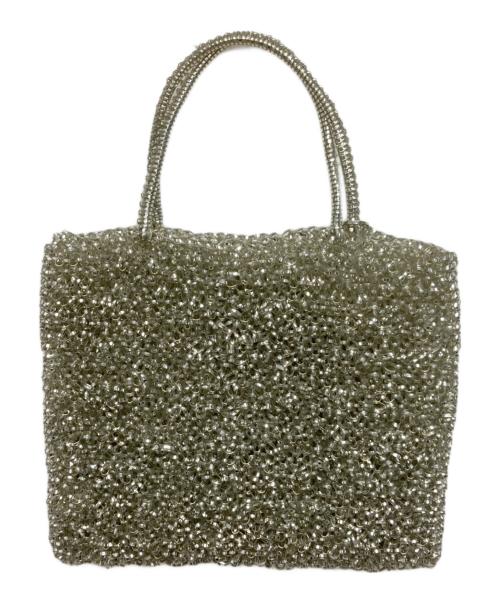 ANTEPRIMA（アンテプリマ）ANTEPRIMA (アンテプリマ) リボン装飾ワイヤーハンドバッグ ゴールド×シルバーの古着・服飾アイテム